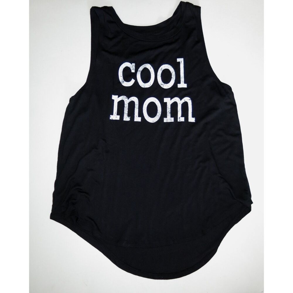 Grayson Threads womens black shirt M sleeveless top tank COOL MOM graphic fun